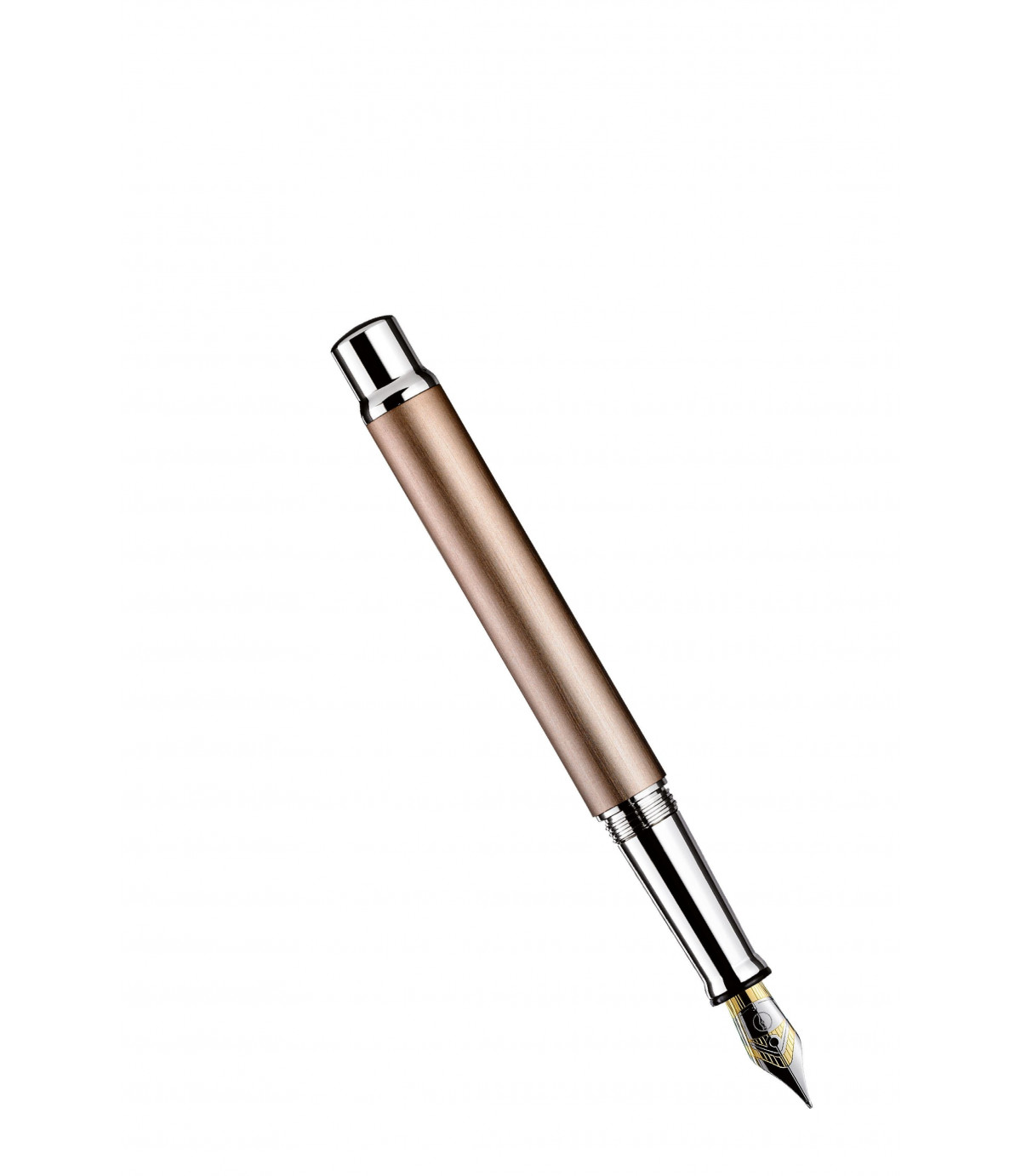 Stylo à Plume Otto Hutt Design 04, corps laqué sable mat, attributs platinés lisses Stylo à Plume Otto Hutt Design 04, corps laqué sable mat, attributs platinés lisses